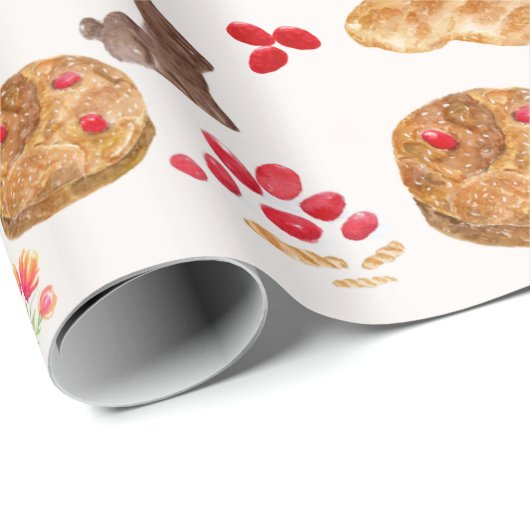 Watercolor Griechisch-Ostern Geschenkwrake Geschenkpapier (Rolleneckpunkt)