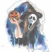 Watercolor Grim Reaper Aufkleber (Vorderseite)