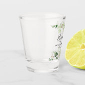 Watercolor-Grün-Junggeselinnen-Abschied Schnapsglas (Links)