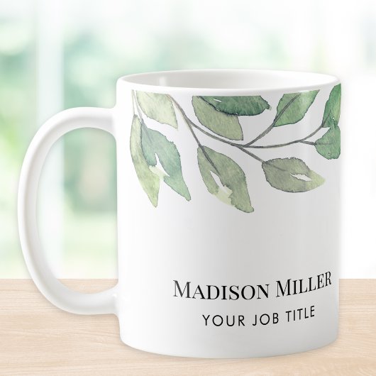Watercolor-Grünbüro Kaffeetasse