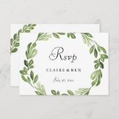 Watercolor Grüne Frühjahrssonne Einladung UAWG (Vorne/Hinten)