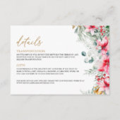 Watercolor Grüne Goldene Weihnachtszeit Details Begleitkarte (Vorderseite)