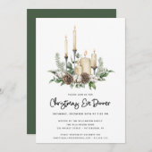 Watercolor Grüne Kerzen Abendessen (Vorne/Hinten)