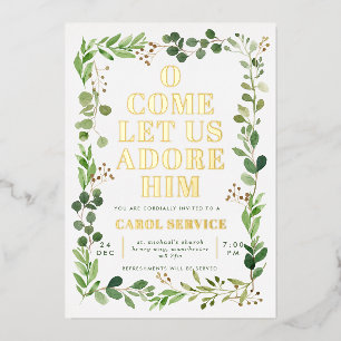 Watercolor Grüne Kirche Santa Maria delle Grazie Folieneinladung