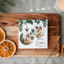 Watercolor Grüne Platz Weihnachten Foto