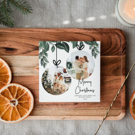 Watercolor Grüne Platz Weihnachten Foto