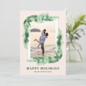 Watercolor Grüne Weihnachten Foto (Stehend Vorderseite)