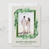 Watercolor Grüne Weihnachten Foto (Vorderseite)