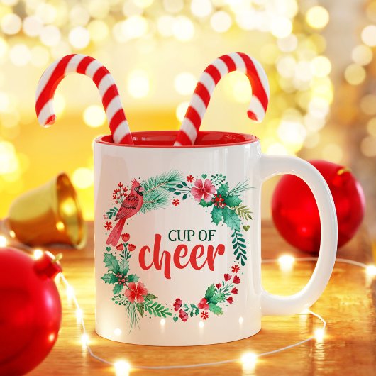 Watercolor Grüne Weihnachtskalender von Cheer Zweifarbige Tasse
