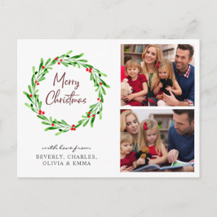 Watercolor Grüne Weinkeller Weihnachten Foto Urlau Postkarte