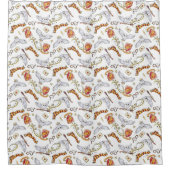 Watercolor GRYFFINDOR™ Hedwig-Muster Duschvorhang (Vorderseite)