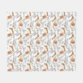 Watercolor GRYFFINDOR™ Hedwig-Muster Fleecedecke (Vorderseite (Horizontal))