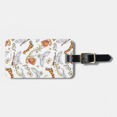 Watercolor GRYFFINDOR™ Hedwig-Muster Gepäckanhänger (Vorderseite horizontal)