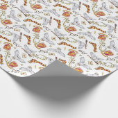 Watercolor GRYFFINDOR™ Hedwig-Muster Geschenkpapier (Ecke)