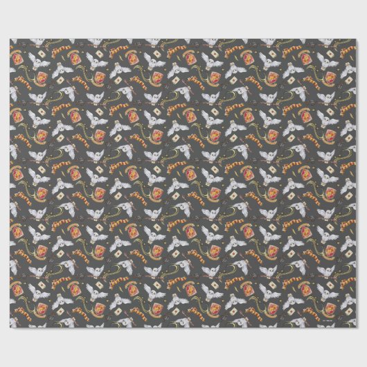 Watercolor GRYFFINDOR™ Hedwig-Muster Geschenkpapier (Flach)