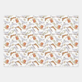 Watercolor GRYFFINDOR™ Hedwig-Muster Geschenkpapier Set (Vorderseite)