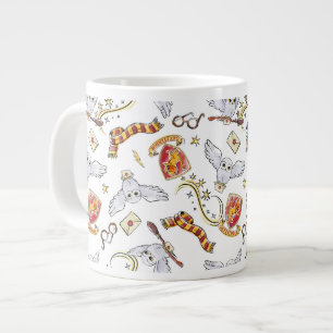 Watercolor GRYFFINDOR™ Hedwig-Muster Jumbo-Tasse