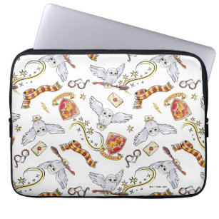 Watercolor GRYFFINDOR™ Hedwig-Muster Laptopschutzhülle