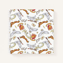 Watercolor GRYFFINDOR™ Hedwig-Muster Notizblock