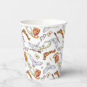 Watercolor GRYFFINDOR™ Hedwig-Muster Pappbecher (Links)