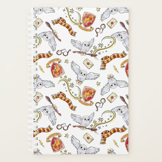 Watercolor GRYFFINDOR™ Hedwig-Muster Planer (Vorderseite)