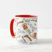 Watercolor GRYFFINDOR™ Hedwig-Muster Tasse (Vorderseite Links)