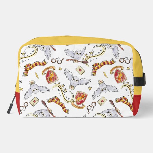 Watercolor GRYFFINDOR™ Hedwig-Muster Waschbeutel (Rückseite)