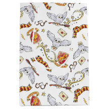 Watercolor GRYFFINDOR™ Hedwig Pattern
