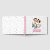 Watercolor Guest Book Funny Wedding Quirky Couple Gästebuch (Voll)