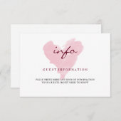 Watercolor Guest Information Card Begleitkarte (Vorne/Hinten)