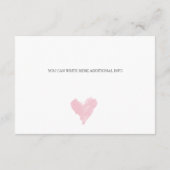 Watercolor Guest Information Card Begleitkarte (Rückseite)