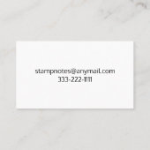 Watercolor Guitar Musician Business Card Visitenkarte (Rückseite)