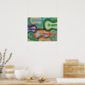 Watercolor Guitar Poster (Küche)