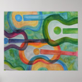 Watercolor Guitar Poster (Vorne)