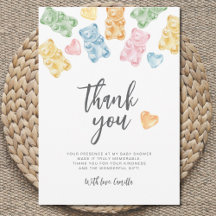 Watercolor Gummy Bears Baby Shower