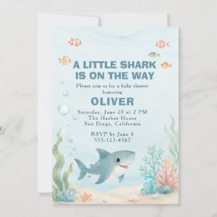 Watercolor-Hai-Baby-Party Einladung