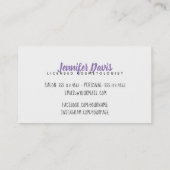 watercolor hairstylist hair stylist splatter visitenkarte (Rückseite)