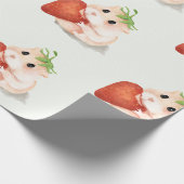 WATERCOLOR HAMSTER MIT STRASSBERRY WRAPPAPIER GESCHENKPAPIER (Ecke)