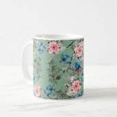 Watercolor hand drawn seamless pattern with beauti kaffeetasse (Vorderseite Links)