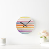 Watercolor hand painted brush strokes, banners. runde wanduhr (Zuhause)