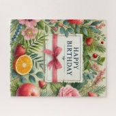 Watercolor Happy Birthday Puzzle (Horizontal)