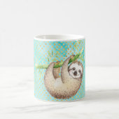 Watercolor Happy Sloth Kaffeetasse (Mittel)