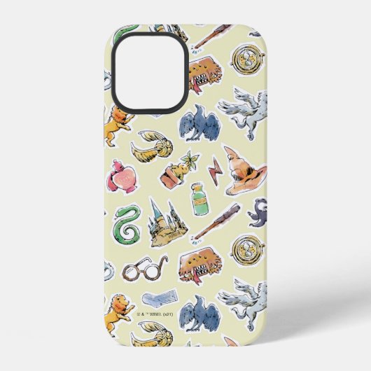 Watercolor Harry Potter Icons iPhone Hülle (Rückseite)