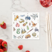 Watercolor Harry Potter Icons Serviette (Beispiel)