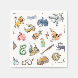 Watercolor Harry Potter Icons Serviette