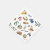 Watercolor Harry Potter Icons Serviette (Ecke)