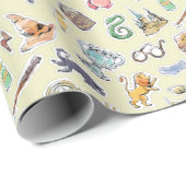 Watercolor Harry Potter Icons Wrapping Paper Geschenkpapier (Rolleneckpunkt)