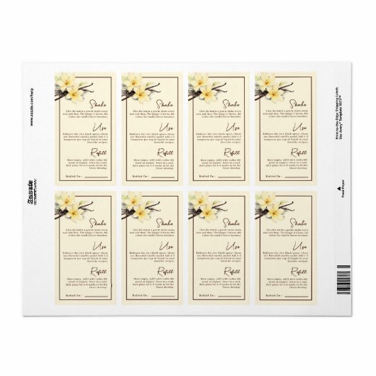 Watercolor, hausgemachte Vanilla Extract Instrukti (Vorne)