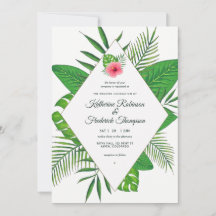 Watercolor Hawaiian Aloha Luau Einladung zur Hochz