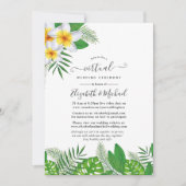 Watercolor Hawaiian Aloha Luau Virtual Wedding Einladung (Vorderseite)